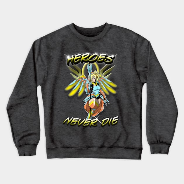 Mercy, heroes never die Crewneck Sweatshirt by EnegDesign